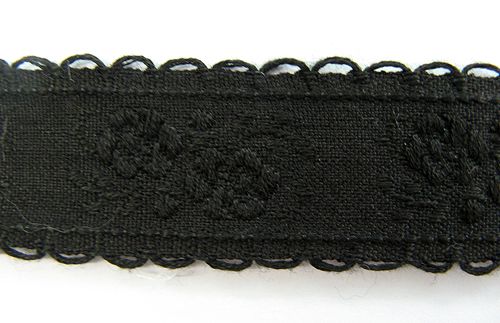 Baumwollborde, schwarz 2cm breit